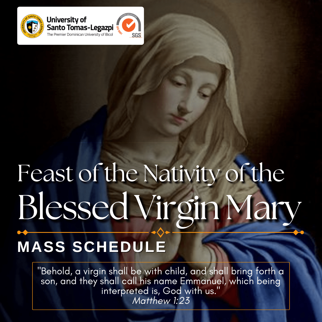 Mass Schedule for the Feast of the Nativity of the Blessed Virgin Mary