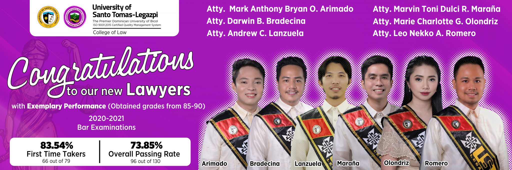 April 2022 BAR Results University of Santo Tomas Legazpi