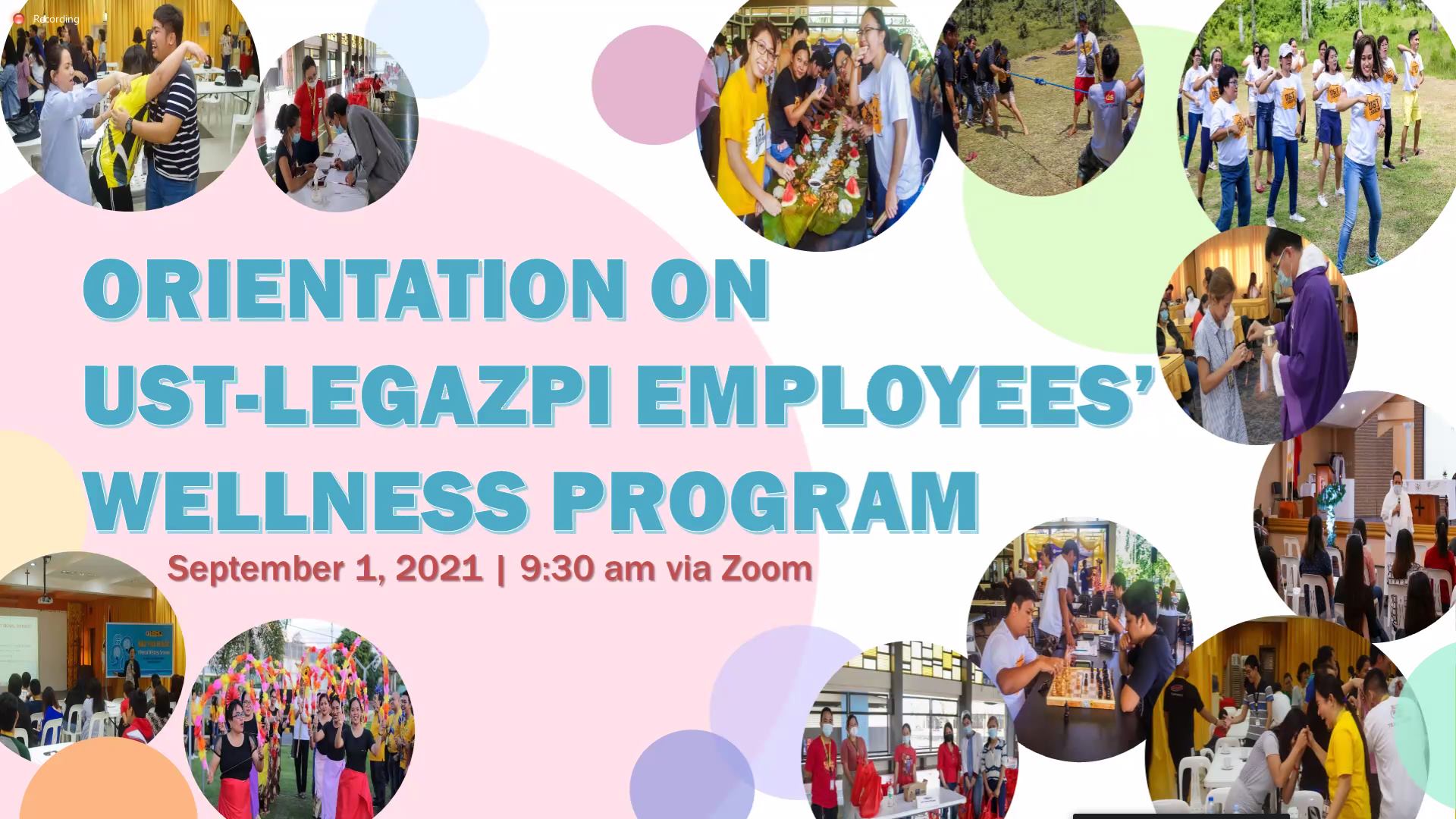 ORIENTATION ON UST-LEGAZPI EMPLOYEES’ WELLNESS PROGRAM