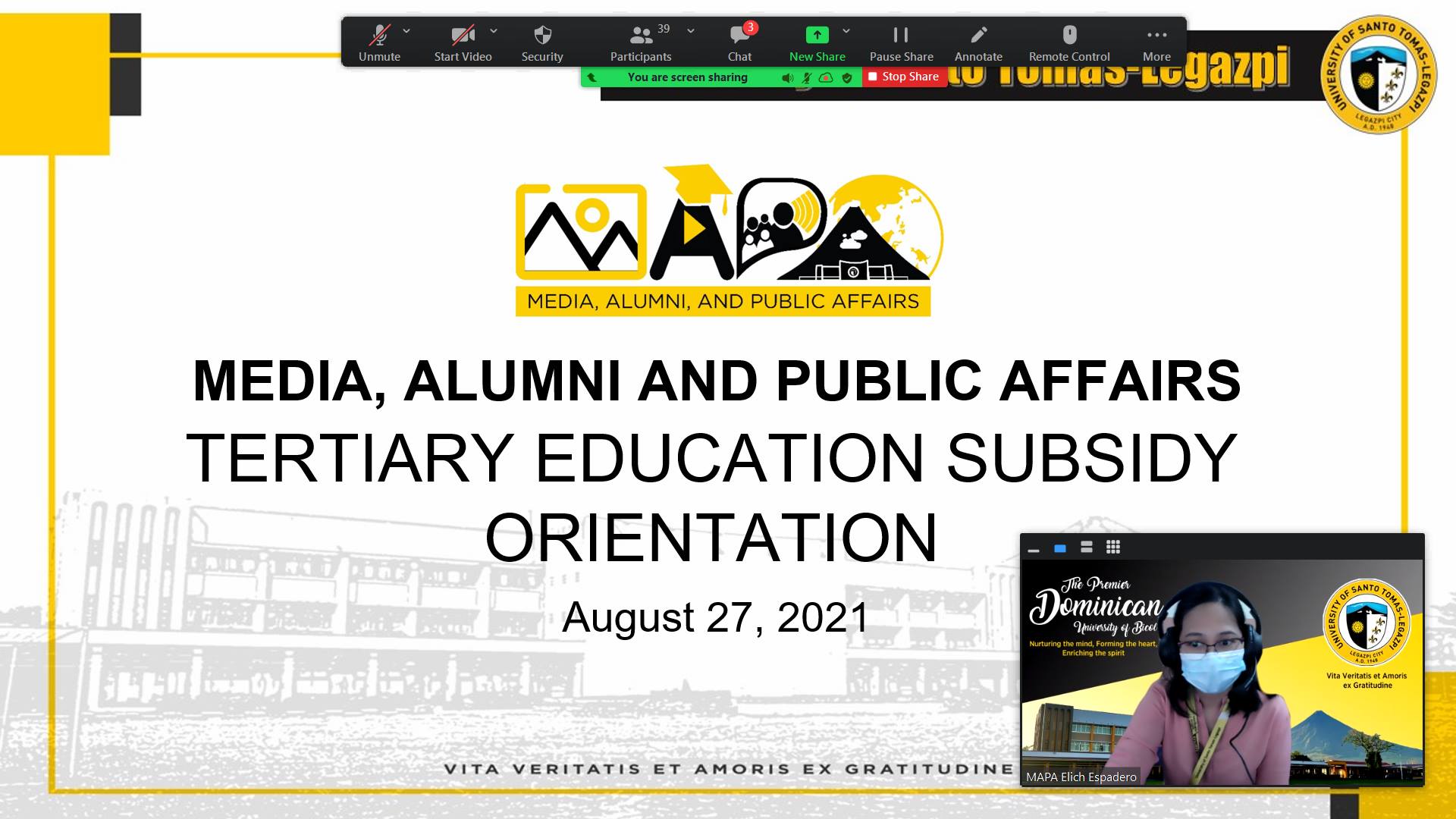 TES ORIENTATION FOR S.Y. 2021-2022