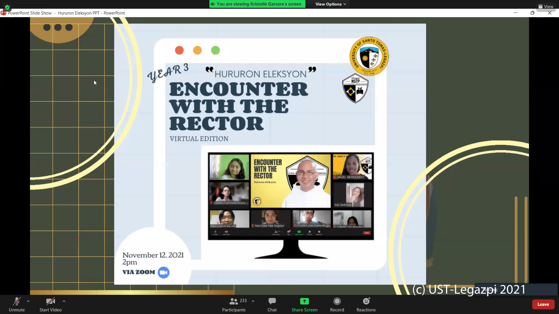 NSTP ENCOUNTER WITH THE RECTOR 2021