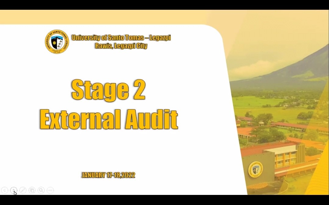 UST-LEGAZPI’S ISO EXTERNAL AUDIT STAGE 2