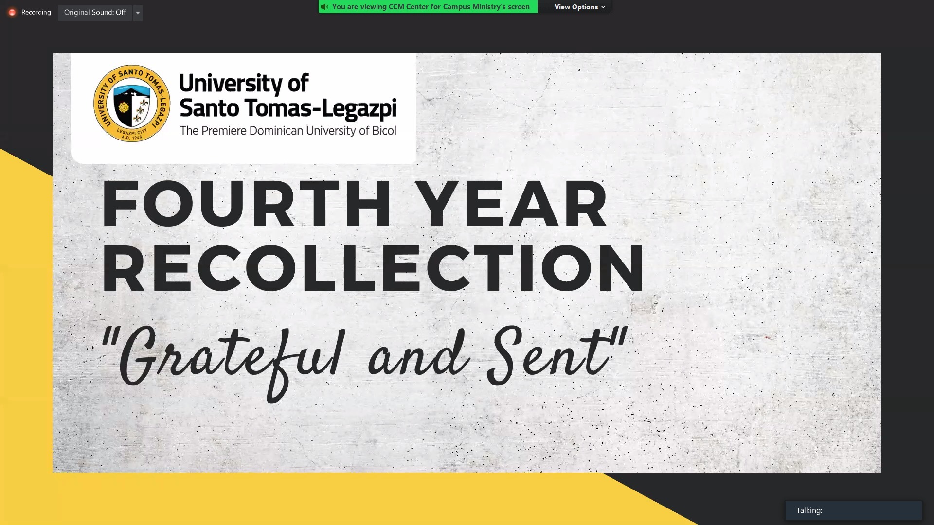 “GRATEFUL AND SENT” – RECOLLECTION OF 4TH YEAR STUDENTS