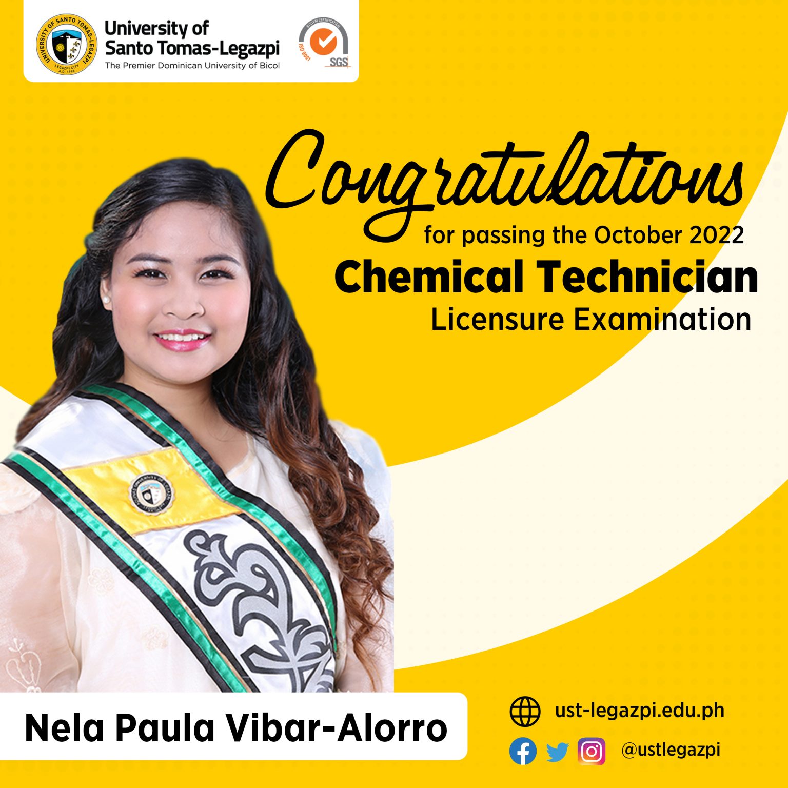 OCTOBER 2022 CHEMICAL TECHNICIAN LICENSURE EXAMINATION University of