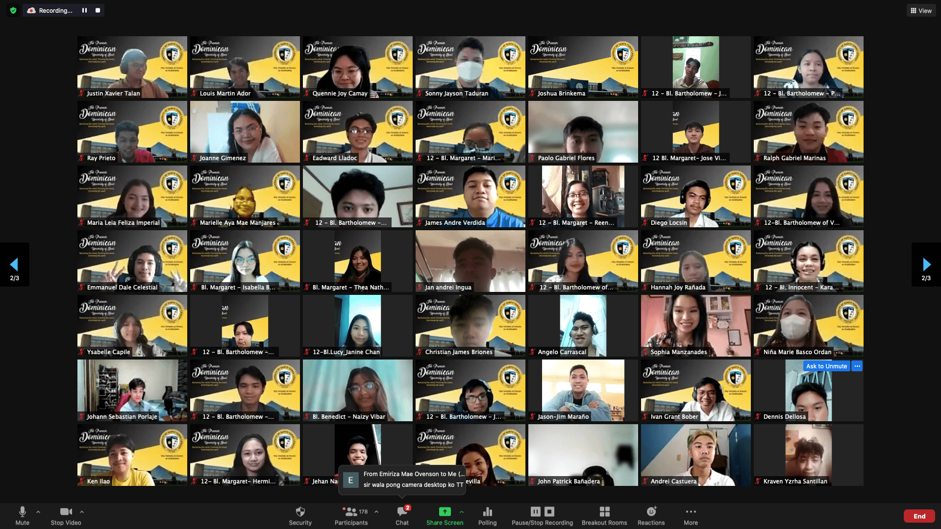 GRADE 12 RECOLLECTION S.Y. 2021-2022