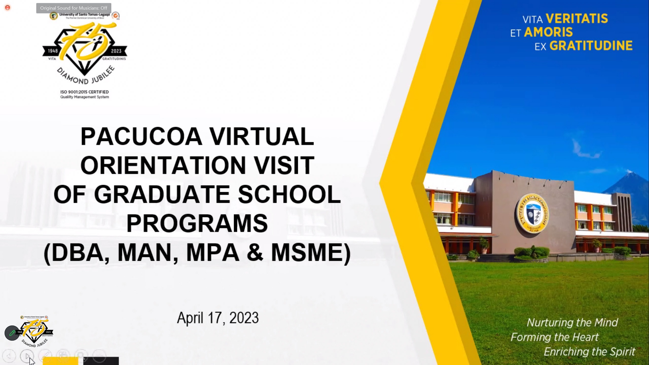 ORIENTATION ON ACCREDITATION FOR GRADUATE SCHOOL